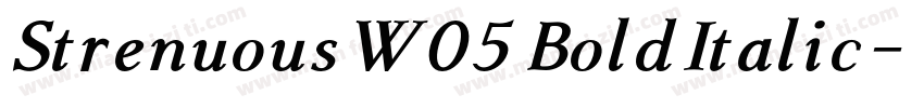 StrenuousW05 BoldItalic字体转换